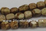 CNG208 15.5 inches 8*10mm nuggets picture jasper gemstone beads