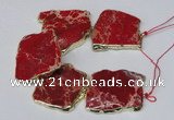 CNG2121 8 inches 30*45mm - 40*48mm freeform sea sediment jasper beads