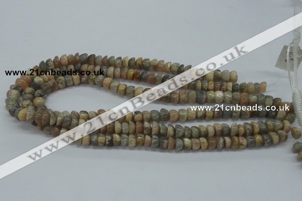 CNG214 15.5 inches 6*8mm nuggets moonstone gemstone beads