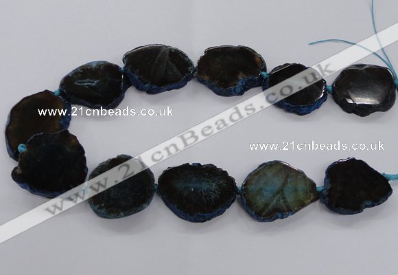 CNG2140 15.5 inches 25*35mm - 30*40mm freeform agate gemstone beads