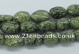 CNG215 15.5 inches 8*10mm nuggets green lace gemstone beads