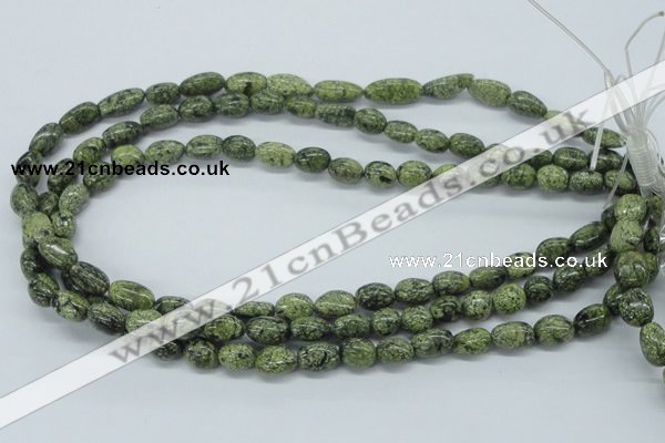 CNG215 15.5 inches 8*10mm nuggets green lace gemstone beads