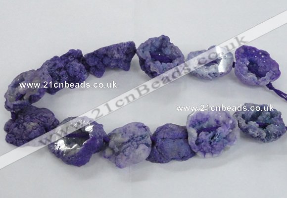 CNG2159 15.5 inches 25*35mm - 35*40mm nuggets druzy agate beads