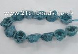 CNG2161 15.5 inches 25*35mm - 35*40mm nuggets druzy agate beads