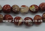 CNG217 15.5 inches 10*12mm nuggets red jasper gemstone beads