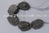 CNG2171 7.5 inches 25*35mm - 35*40mm freeform druzy agate beads