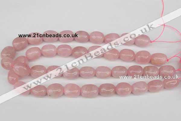 CNG22 15.5 inches 12*17mm nuggets rose quartz gemstone beads