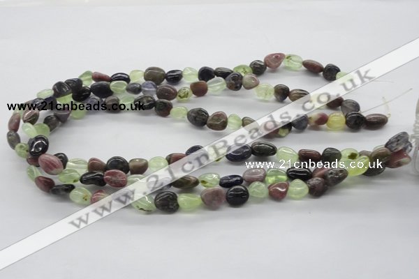 CNG220 15.5 inches 8*10mm nuggets mixed gemstone beads