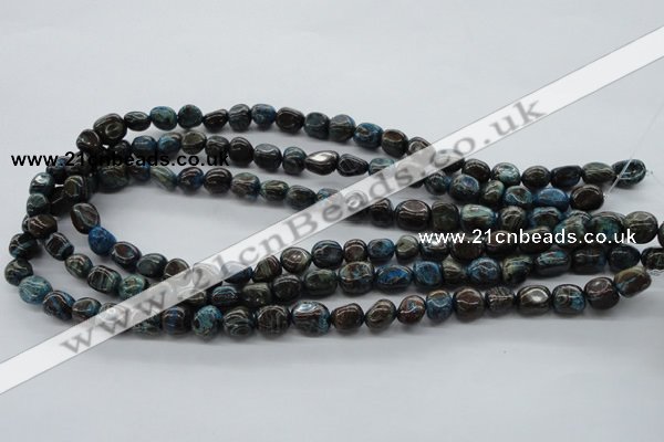 CNG221 15.5 inches 8*10mm nuggets stripe jasper gemstone beads