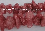 CNG2210 15.5 inches 10*14mm - 13*18mm nuggets plated druzy quartz beads