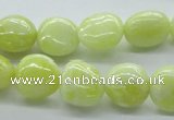 CNG223 15.5 inches 10*14mm nuggets lemon jade gemstone beads