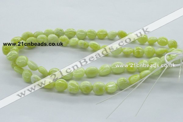 CNG223 15.5 inches 10*14mm nuggets lemon jade gemstone beads