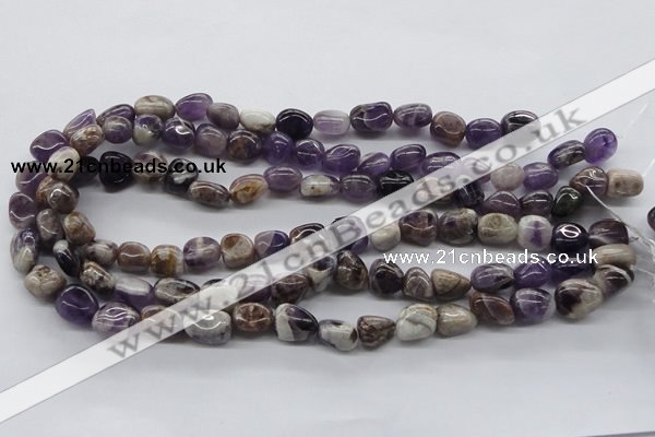 CNG224 15.5 inches 10*12mm nuggets dogtooth amethyst beads