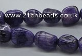 CNG225 15.5 inches 10*12mm nuggets dyed dogtooth amethyst beads