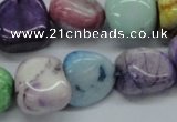 CNG229 15.5 inches 15*20mm nuggets dyed white agate gemstone beads