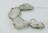 CNG2310 7.5 inches 25*35mm - 35*40mm freeform druzy agate beads