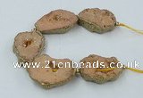CNG2311 7.5 inches 25*35mm - 35*40mm freeform druzy agate beads