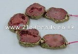 CNG2312 7.5 inches 25*35mm - 35*40mm freeform druzy agate beads