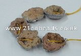 CNG2318 7.5 inches 25*35mm - 35*40mm freeform druzy agate beads