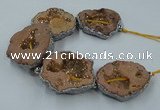 CNG2326 7.5 inches 35*40mm - 45*50mm freeform druzy agate beads