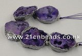 CNG2330 7.5 inches 35*40mm - 45*50mm freeform druzy agate beads