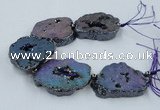 CNG2331 7.5 inches 35*40mm - 45*50mm freeform druzy agate beads