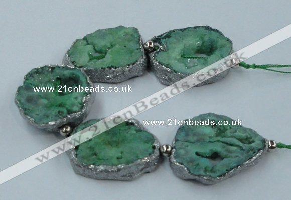 CNG2334 7.5 inches 35*40mm - 45*50mm freeform druzy agate beads