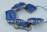 CNG2335 7.5 inches 35*40mm - 45*50mm freeform druzy agate beads