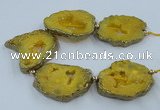 CNG2338 7.5 inches 40*50mm - 55*60mm freeform druzy agate beads