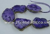 CNG2340 7.5 inches 40*50mm - 55*60mm freeform druzy agate beads