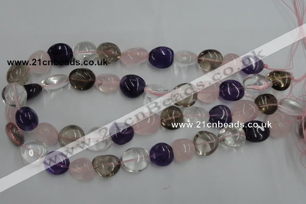 CNG235 15.5 inches 15*16mm nuggets mixed quartz beads