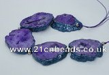 CNG2358 7.5 inches 40*50mm - 55*60mm freeform druzy agate beads