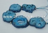 CNG2359 7.5 inches 40*50mm - 55*60mm freeform druzy agate beads