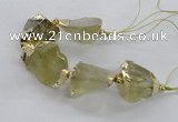 CNG2387 7.5 inches 15*25mm - 20*30mm nuggets lemon quartz beads