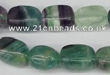 CNG24 15.5 inches 12*17mm nuggets fluorite gemstone beads