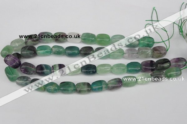 CNG24 15.5 inches 12*17mm nuggets fluorite gemstone beads