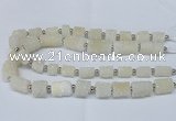 CNG2430 15.5 inches 11*14mm - 14*20mm tube druzy quartz beads