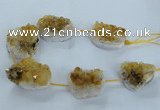 CNG2436 15.5 inches 20*25mm - 30*35mm nuggets druzy citrine beads