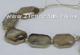 CNG2449 7.5 inches 20*25mm - 25*35mm faceted freeform agate beads