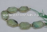 CNG2453 7.5 inches 20*25mm - 25*35mm faceted freeform agate beads