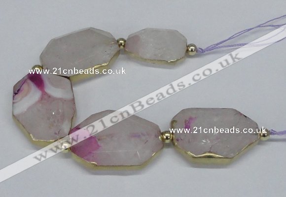 CNG2455 7.5 inches 20*25mm - 30*40mm faceted freeform agate beads