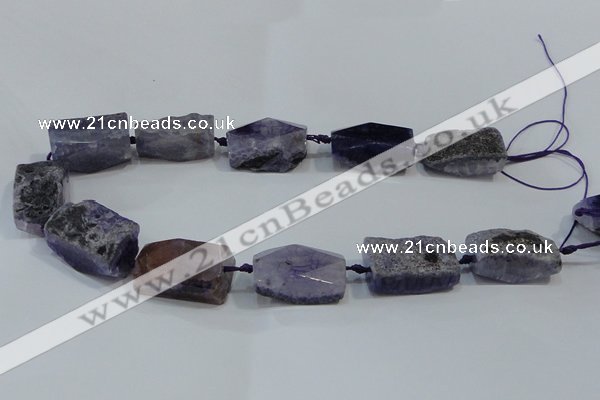 CNG2524 15.5 inches 12*30mm - 15*30mm nuggets agate beads