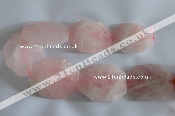 CNG2540 48*58mm – 50*60mm nuggets rose quartz beads wholesale