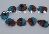 CNG2552 15.5 inches 30*40mm - 45*50mm freeform druzy agate beads