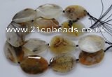 CNG2555 35*50mm - 40*55mm faceted freeform montana agate beads