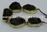 CNG2565 7.5 inches 25*35mm - 30*40mm freeform druzy agate beads