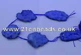 CNG2575 15.5 inches 45*50mm - 55*65mm freeform druzy agate beads