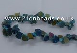 CNG2589 15.5 inches 13*18mm - 15*25mm nuggets plated druzy agate beads