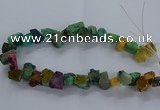 CNG2591 15.5 inches 13*18mm - 15*25mm nuggets plated druzy agate beads