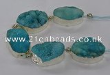 CNG2600 7.5 inches 25*35mm - 30*40mm freeform druzy agate beads